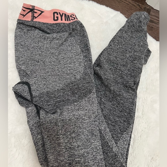 GymShark Flex Leggings Contoured 2 Tone Gray - Picture 2 of 4